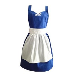 SKAP096 Custom French maid British Victorian country style apron Fashion design contrast color cross strap apron Apron supplier SKAP096 Custom French maid British Victorian country style apron Fashion design contrast color cross strap apron Apron supplier